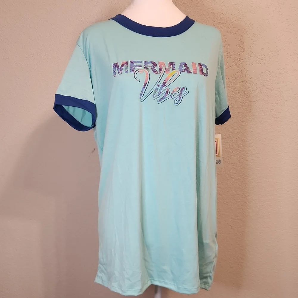 Lularoe Liv Mermaid Vibes Graphic T-Shirt NWT Medium - Picture 4 of 6